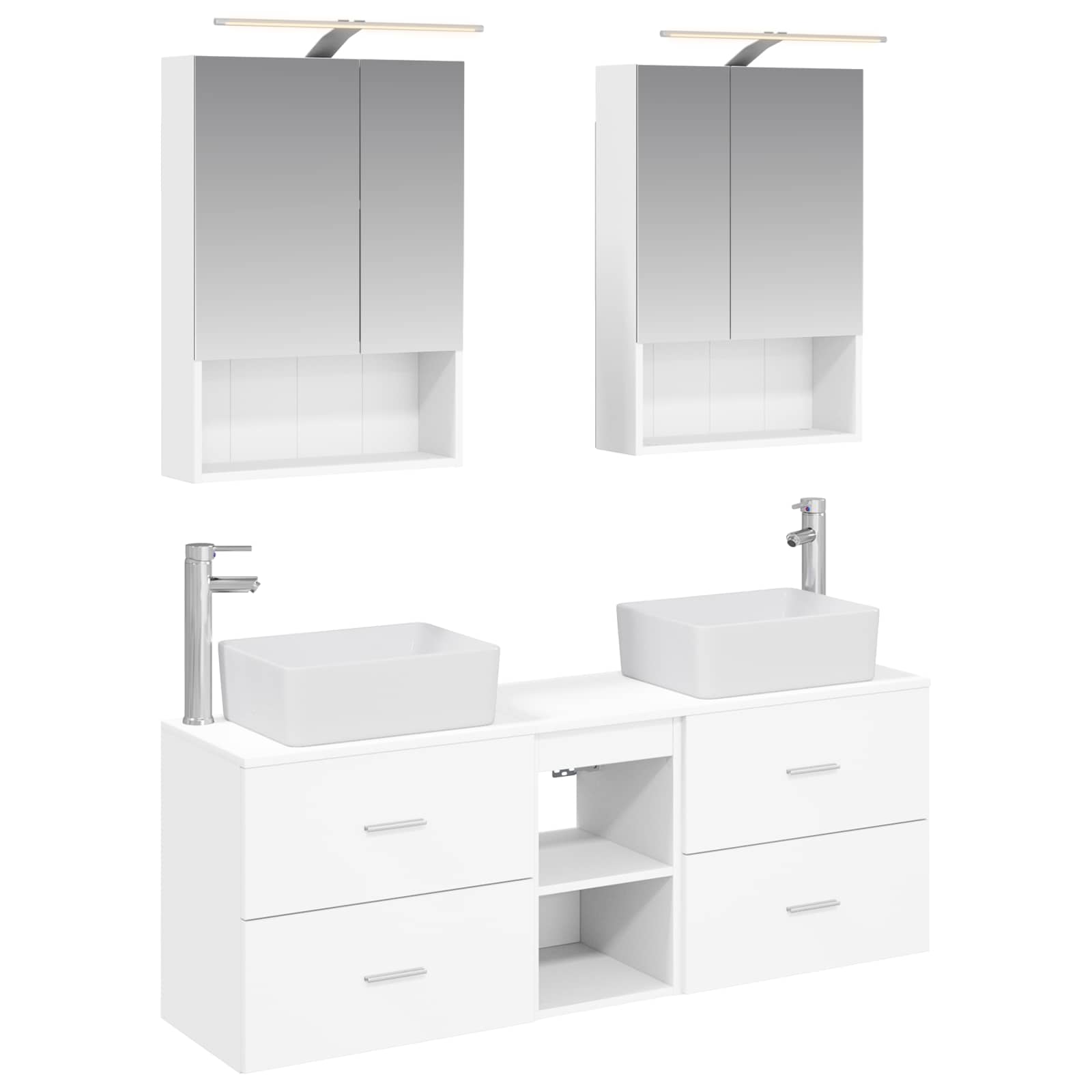 Set namještaja za kupaonicu 5 pcs Bijela
