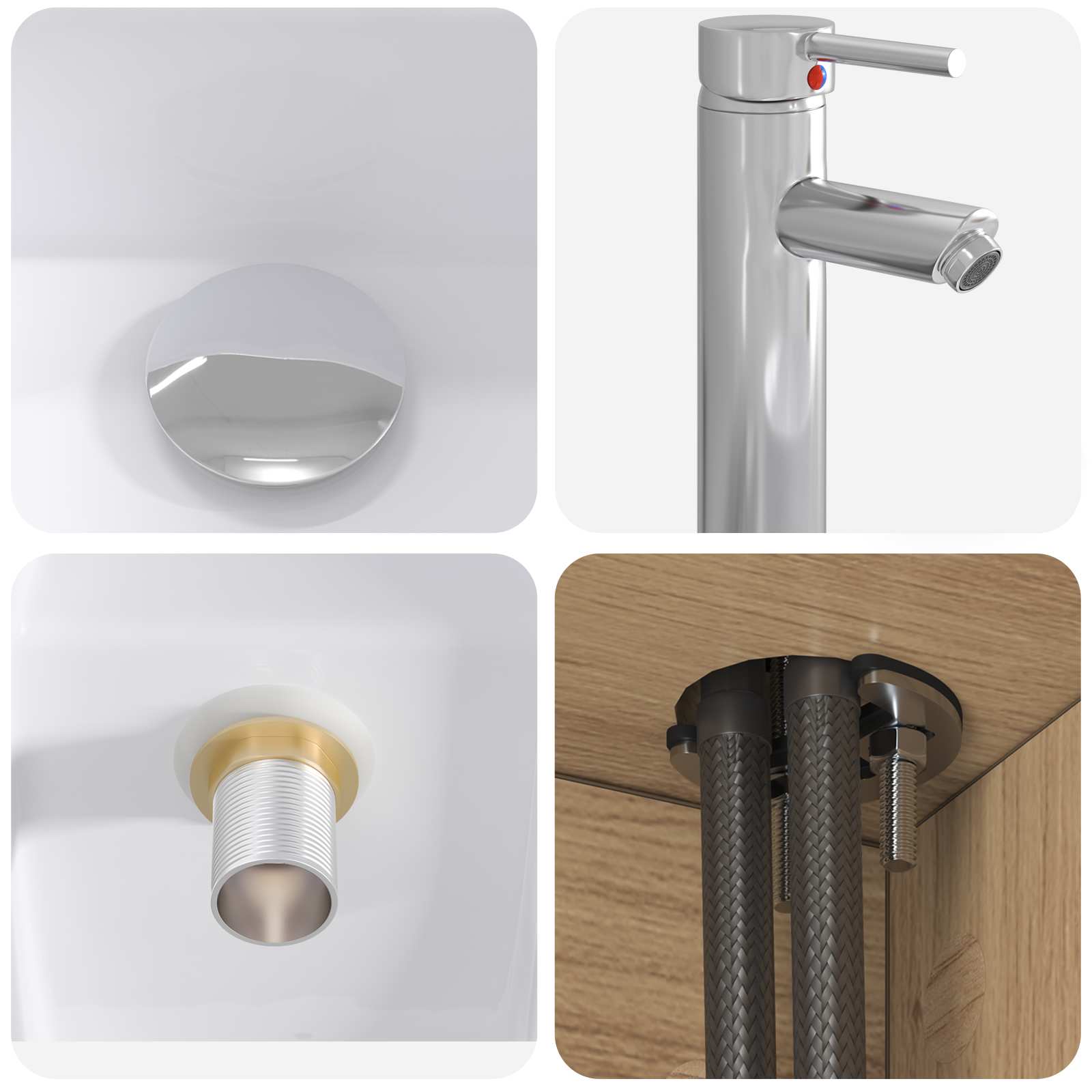 Set namještaja za kupaonicu 4 pcs Hrast artisan