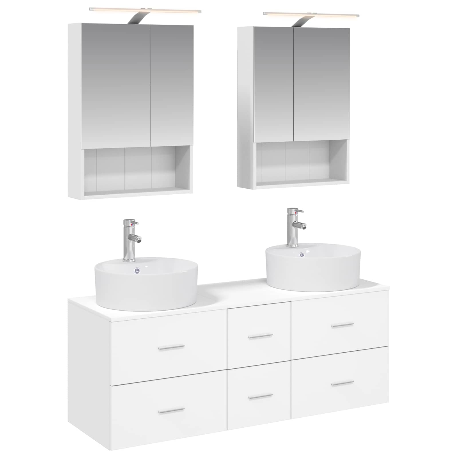 Set namještaja za kupaonicu 5 pcs Bijela