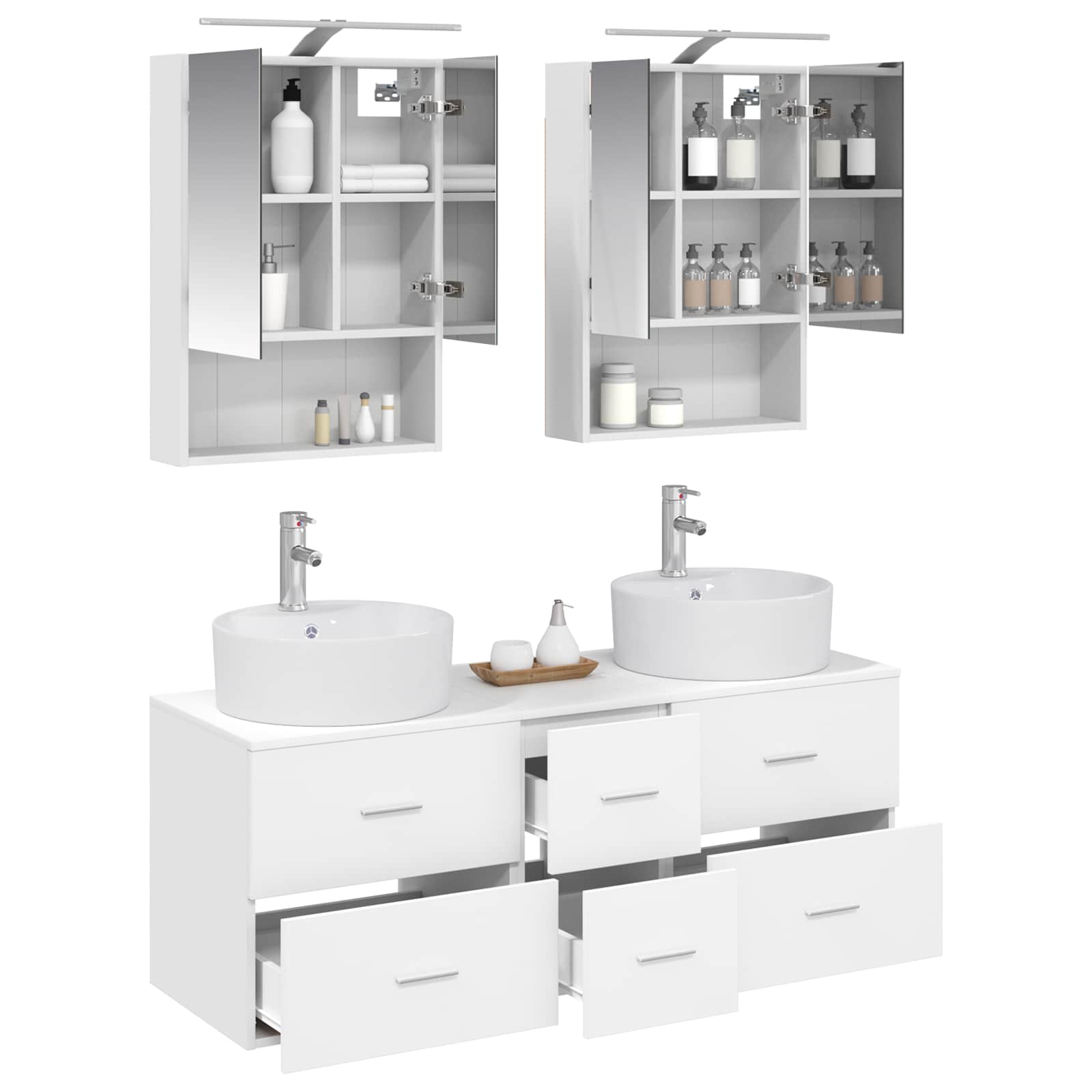 Set namještaja za kupaonicu 5 pcs Bijela