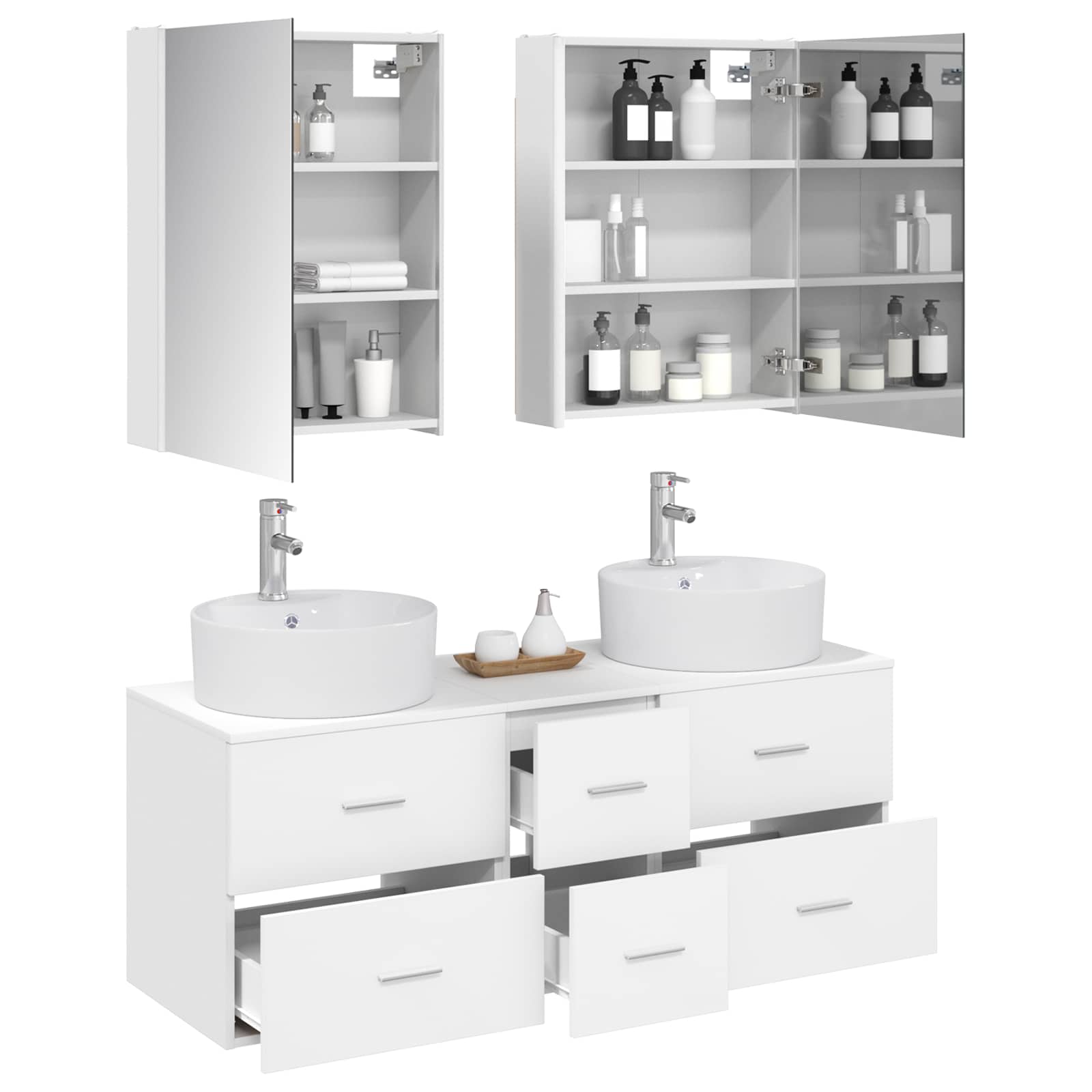Set namještaja za kupaonicu 5 pcs Bijela