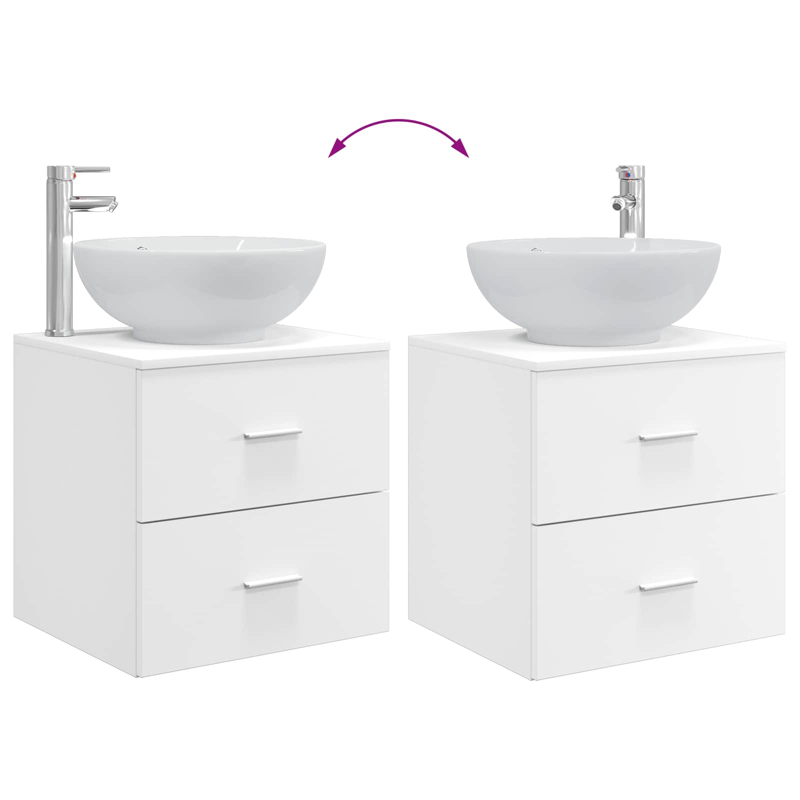 Set namještaja za kupaonicu 5 pcs Bijela
