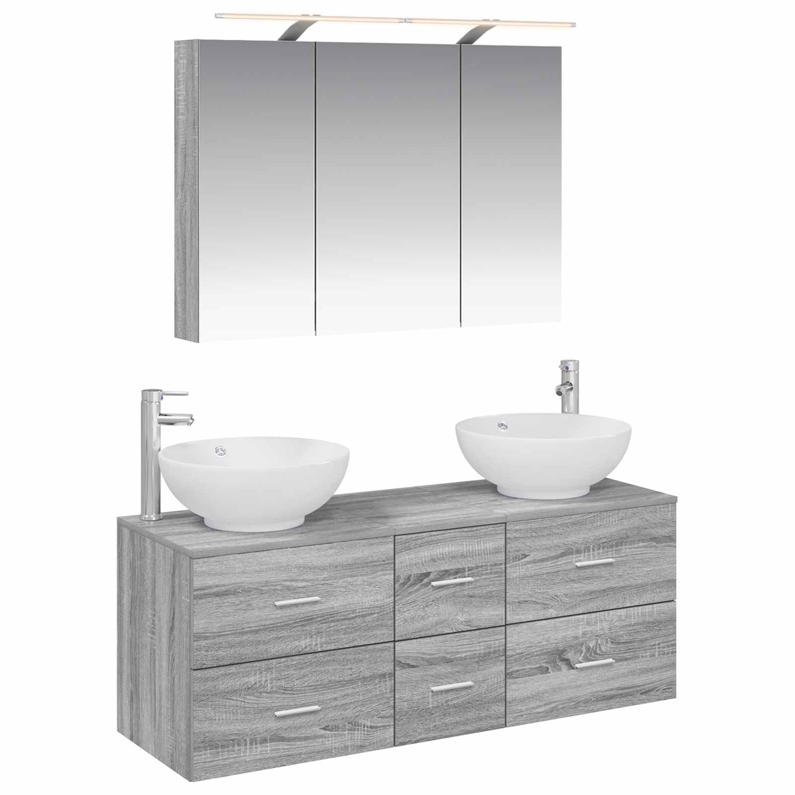 Set namještaja za kupaonicu 4 pcs Siva Sonoma