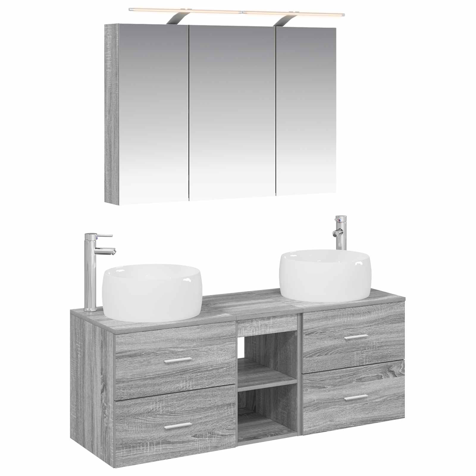 Set namještaja za kupaonicu 4 pcs Siva Sonoma