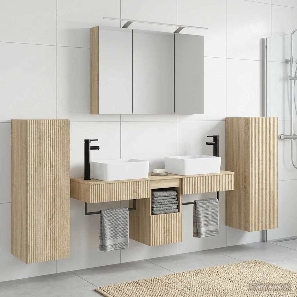Set namještaja za kupaonicu 6 pcs Hrast sonoma