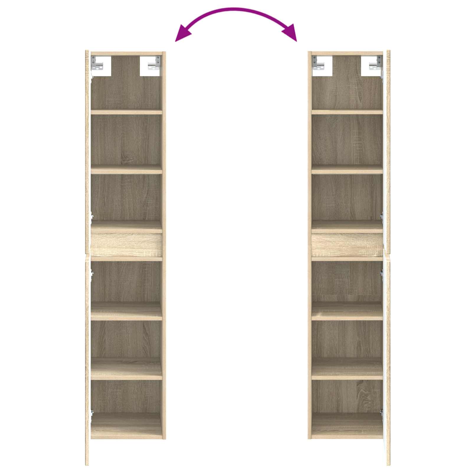 Set ormarića za kupaonicu 5 pcs Hrast sonoma 53 x 15,5 x 70 cm