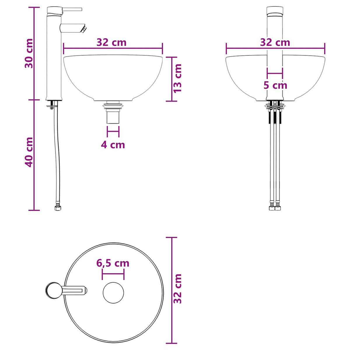 Set ormarića za kupaonicu 5 pcs Hrast artisan 43 x 16 x 62,5 cm