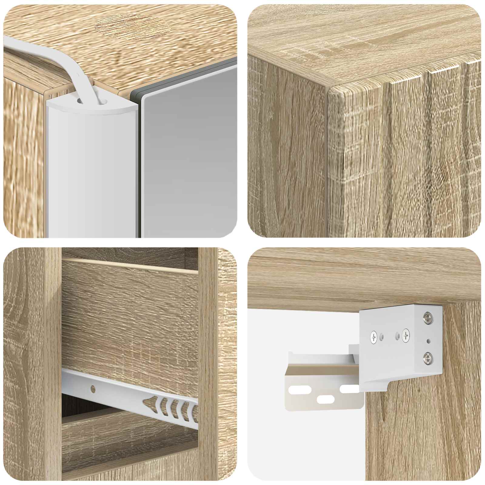 Set ormarića za kupaonicu 5 pcs Hrast sonoma
