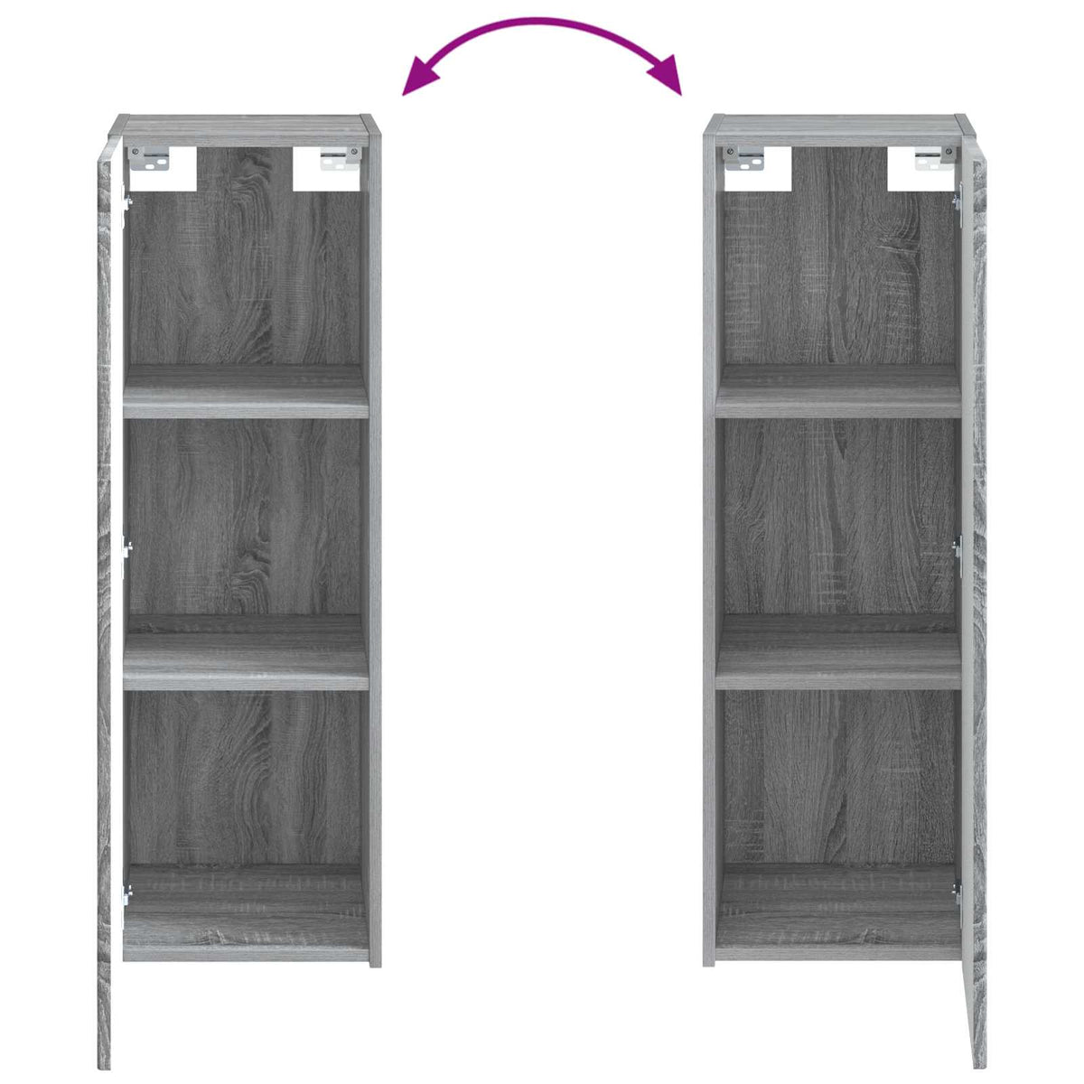 Set ormarića za kupaonicu 4 pcs Siva Sonoma 43 x 16 x 62,5 cm