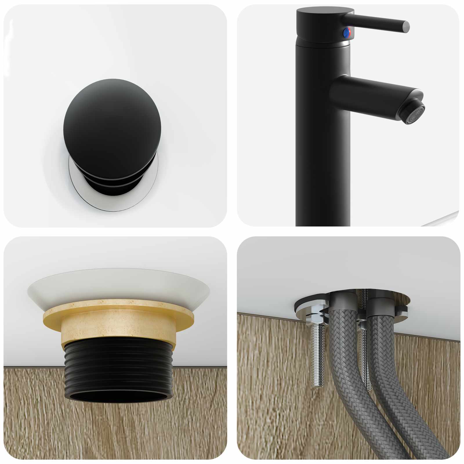 Set ormarića za kupaonicu 4 pcs Hrast sonoma