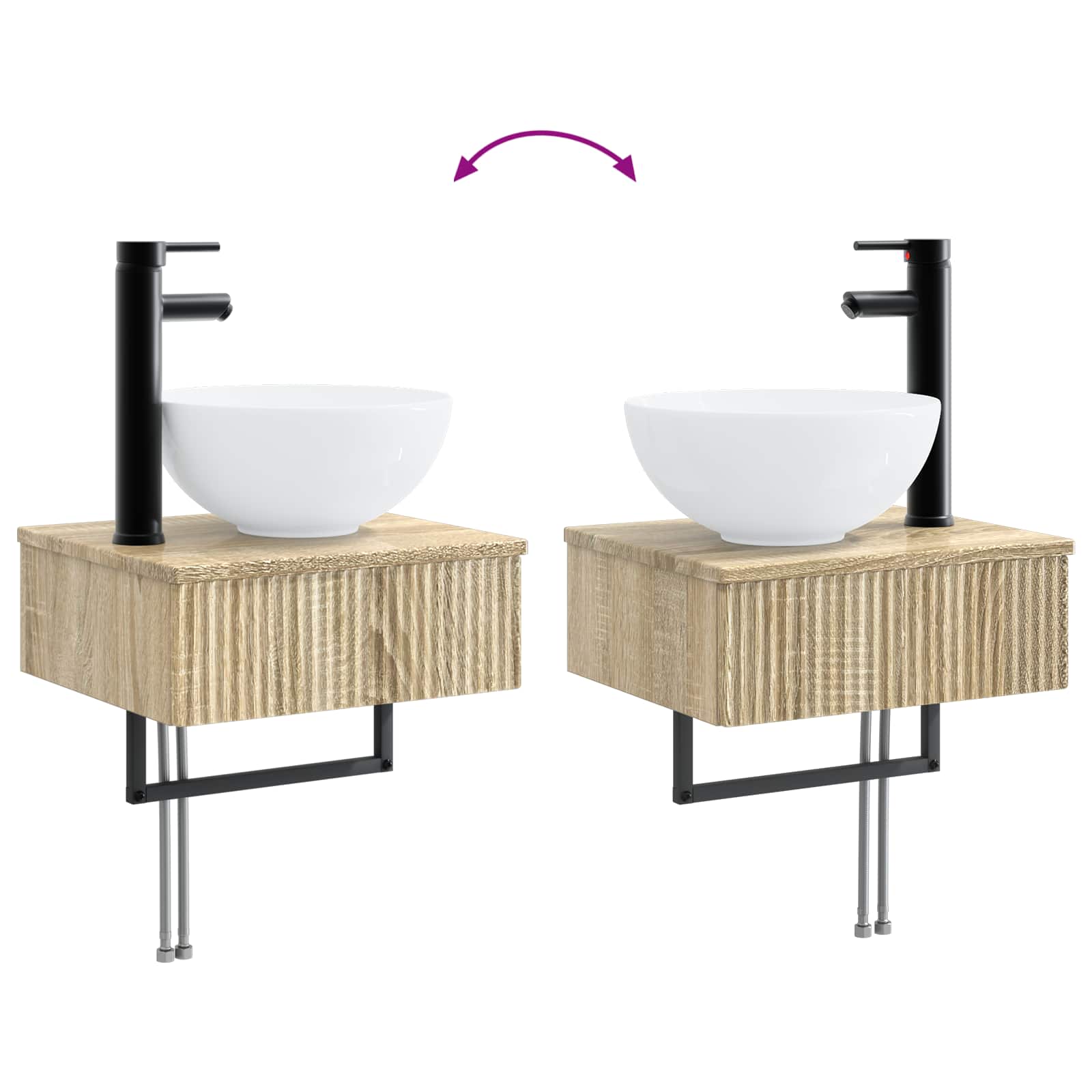 Set ormarića za kupaonicu 4 pcs Hrast sonoma