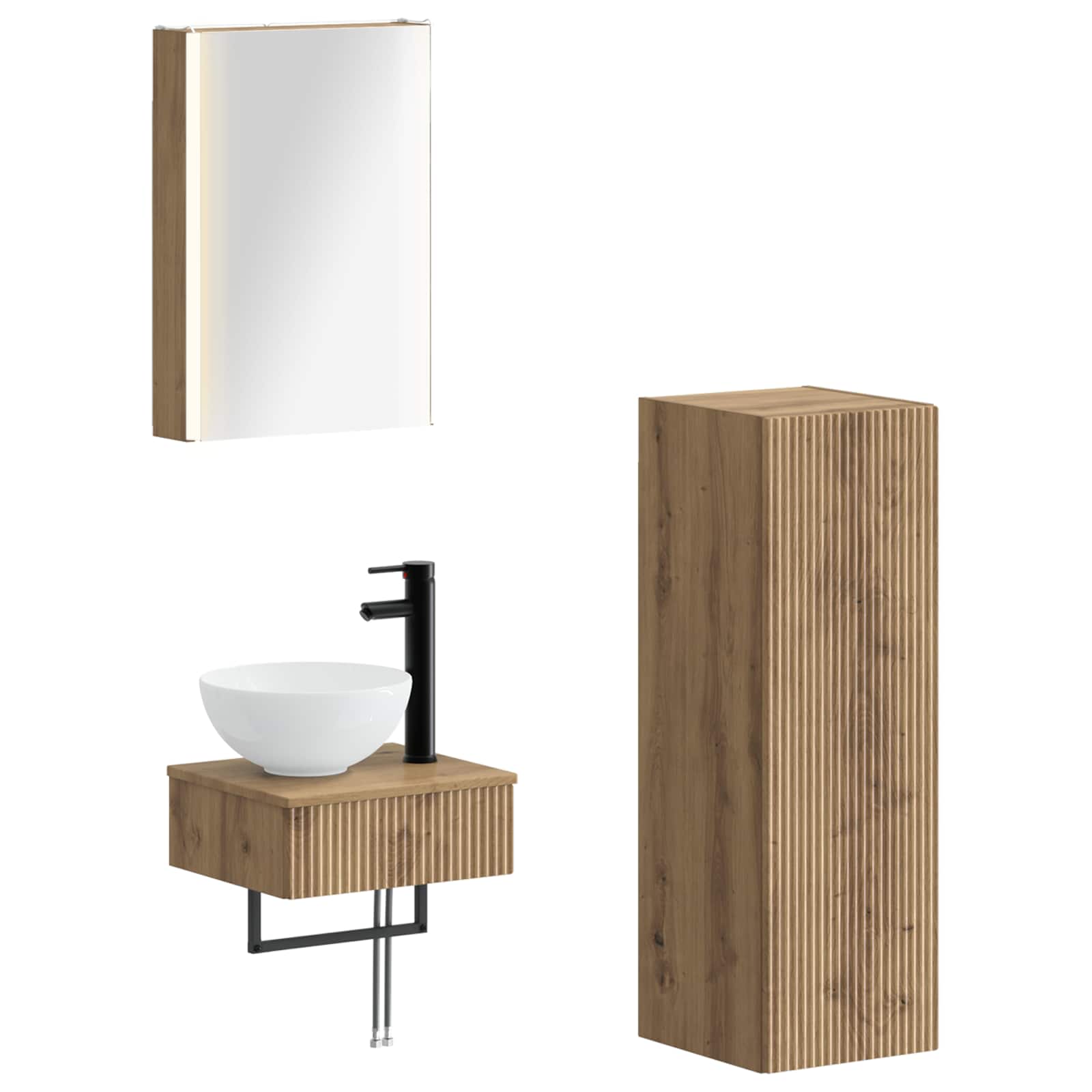 Set ormarića za kupaonicu 4 pcs Hrast artisan