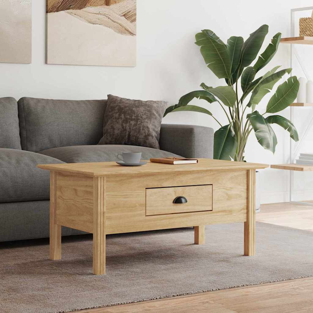 Kava Stol s ladicama BODO Medeno smeđa 100 x 55 x 45,8 cm