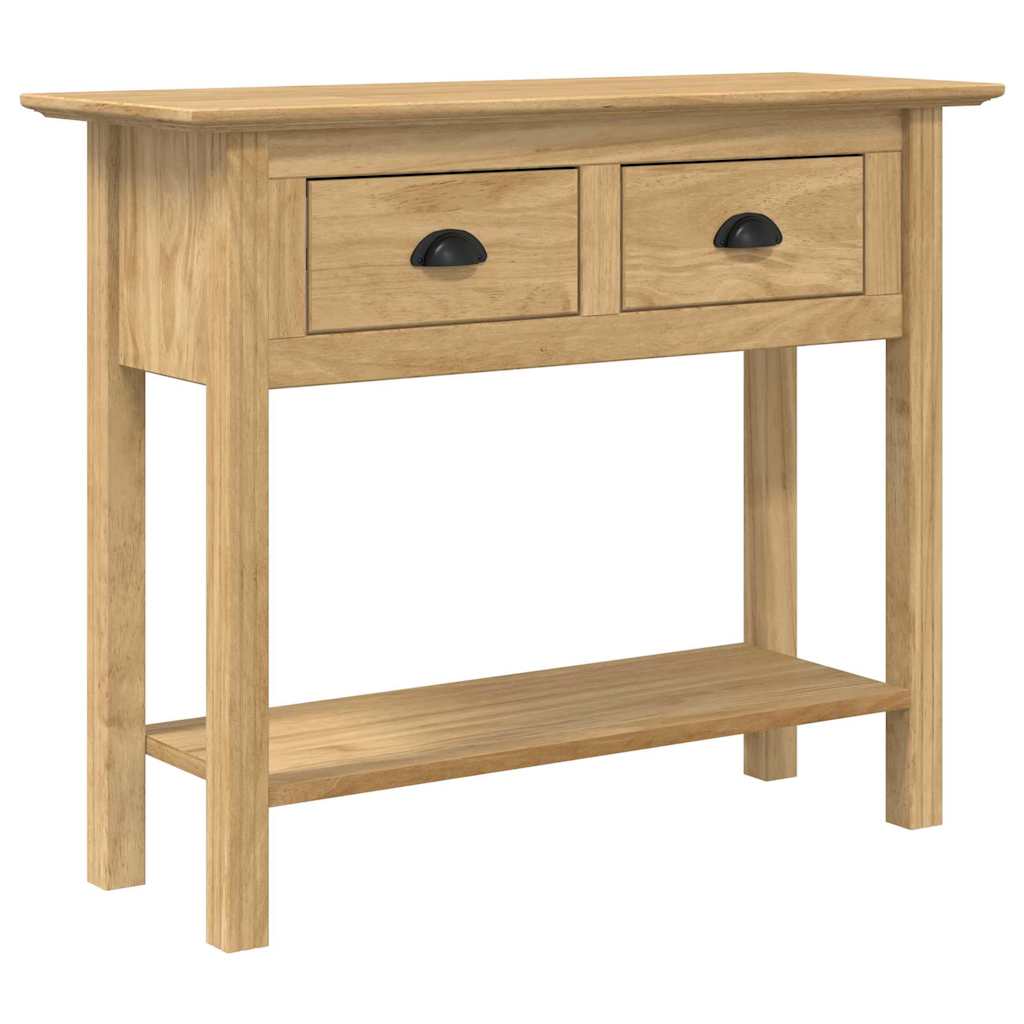 Konzolna stolica s ladicama BODO Medeno smeđa 91 x 34.7 x 74 cm
