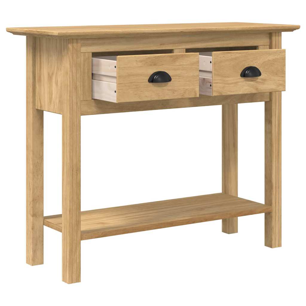Konzolna stolica s ladicama BODO Medeno smeđa 91 x 34.7 x 74 cm
