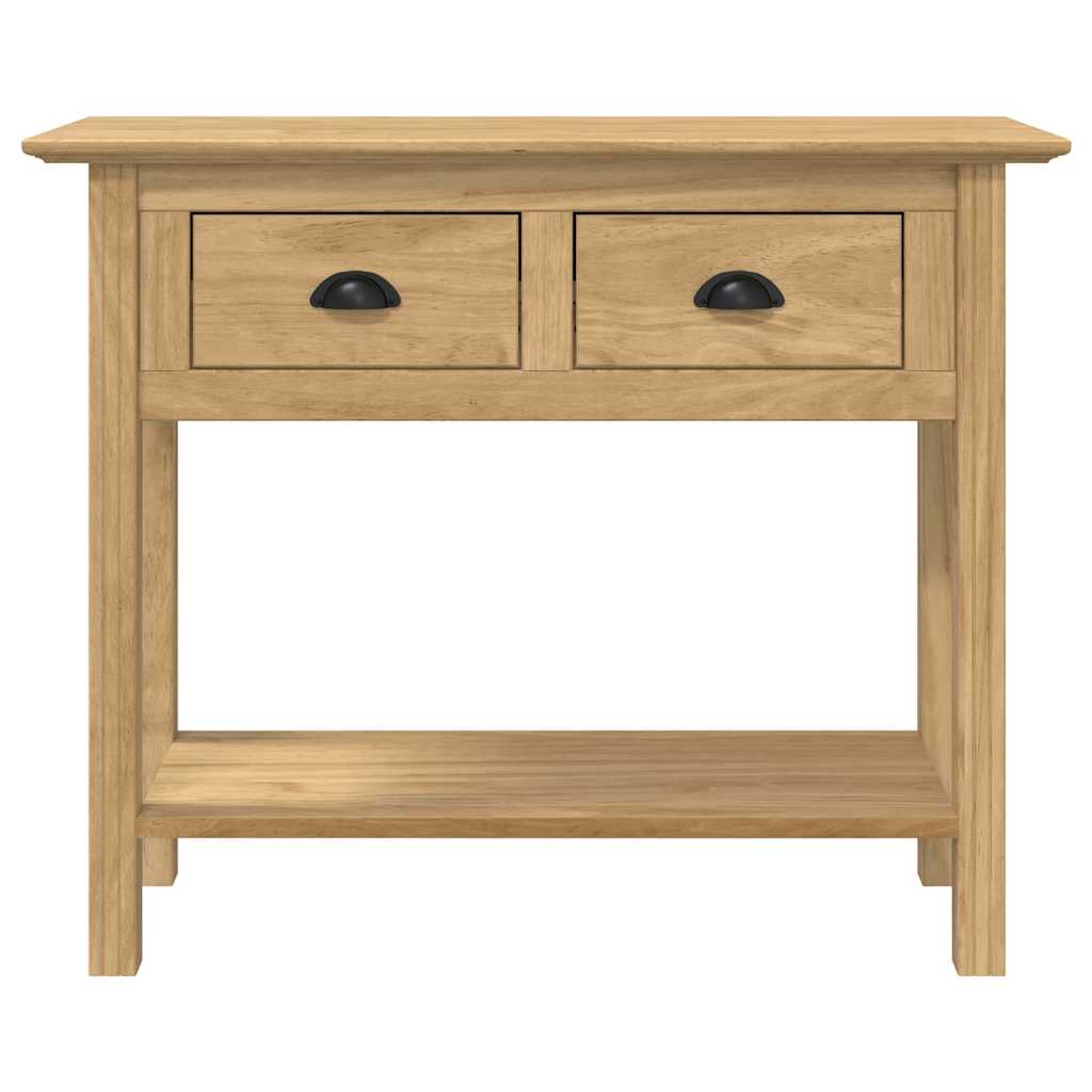 Konzolna stolica s ladicama BODO Medeno smeđa 91 x 34.7 x 74 cm