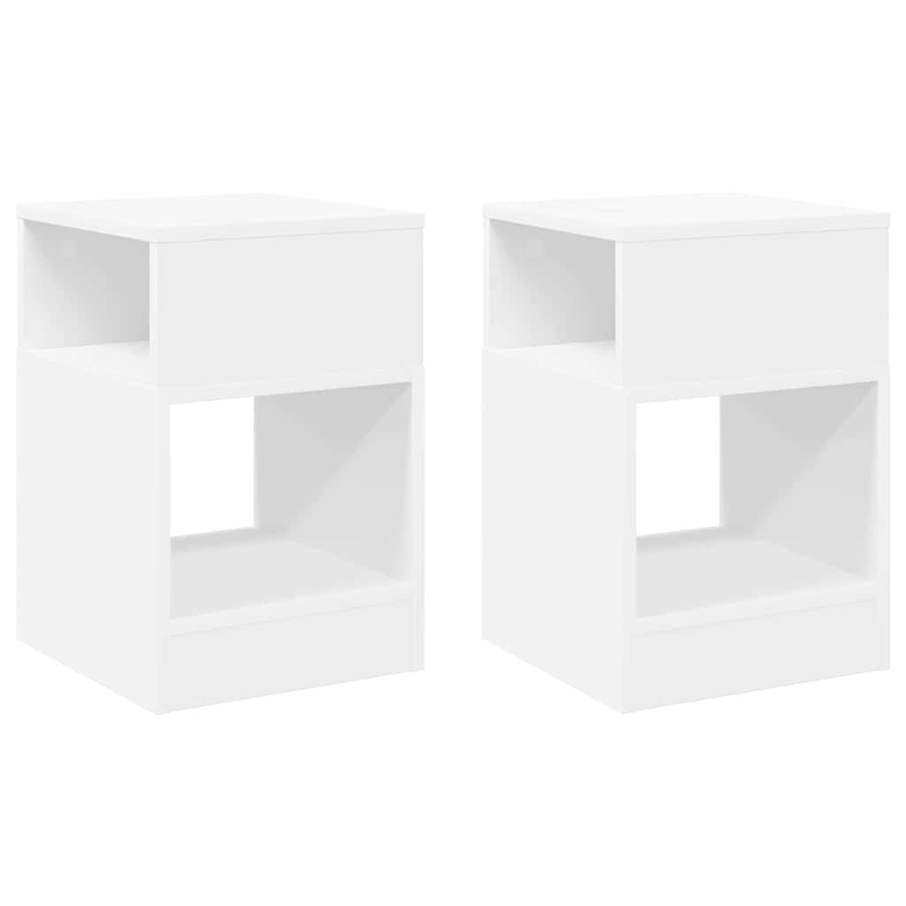 Konačna Stolić 2 pcs Bijelo 30,5 x 30 x 45 cm Konstruirano drvo
