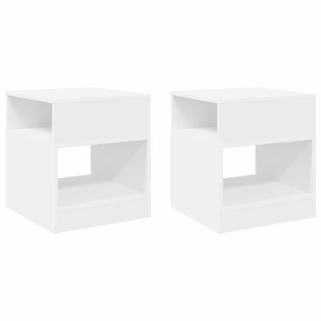 Konačna Stolić 2 pcs Bijelo 40,5 x 40 x 45 cm Konstruirano drvo