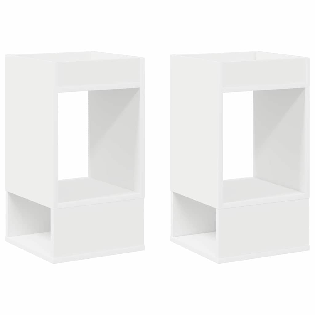 Konačna Stolić 2 pcs Bijelo 30 x 30 x 56 cm Konstruirano drvo