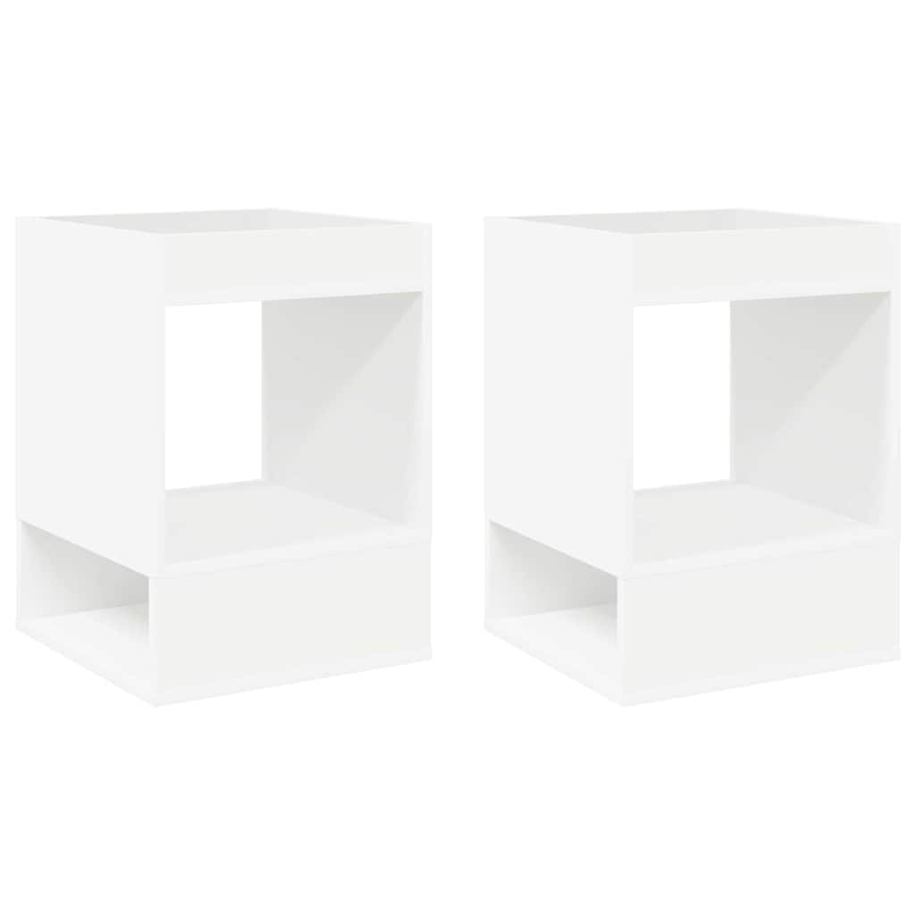 Konačna Stolić 2 pcs Bijelo 40 x 40 x 56 cm Konstruirano drvo