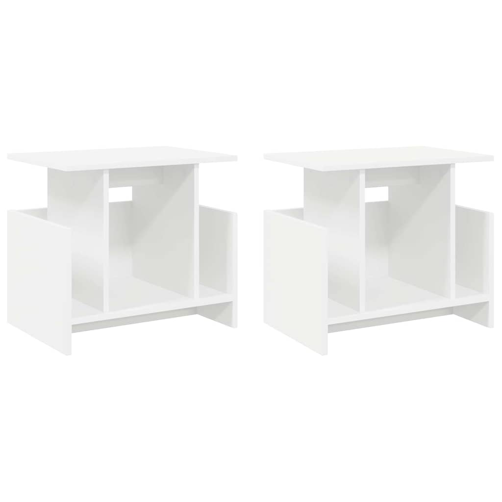 TV stalak 2 pcs Bijelo 50 x 35 x 45 cm Konstruirano drvo