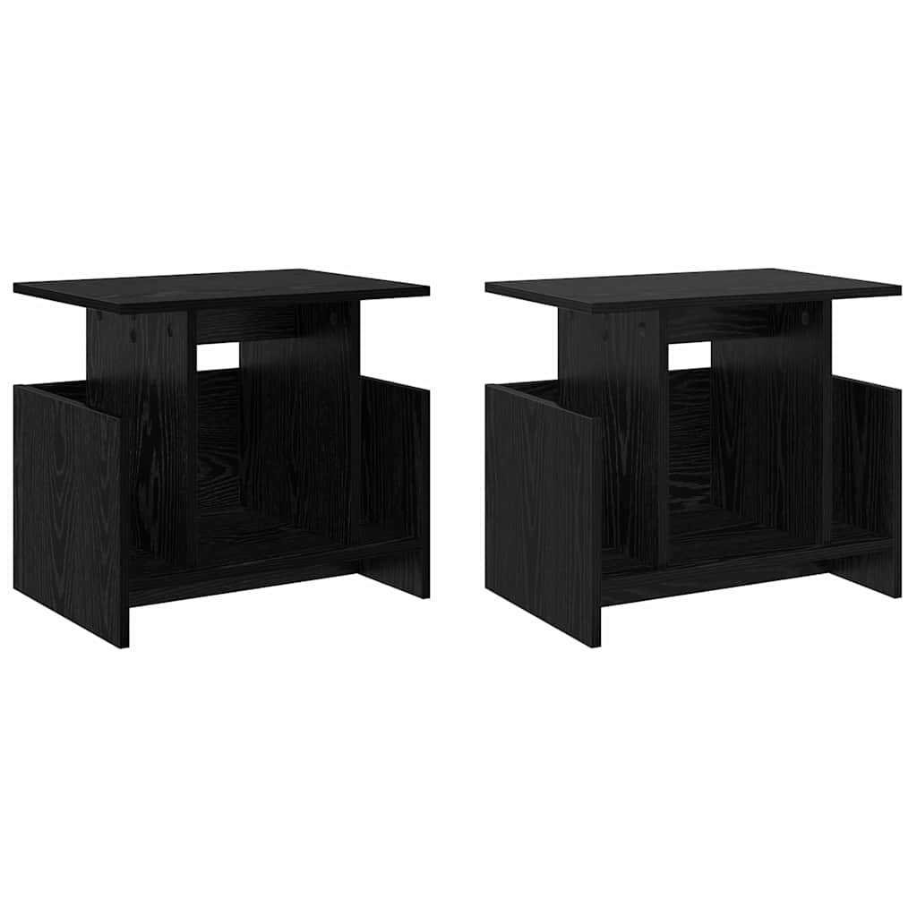 TV stalak 2 pcs Crni hrast 50 x 35 x 45 cm Konstruirano drvo