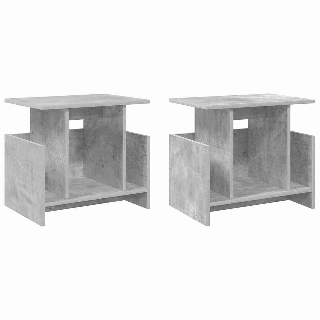 TV stalak 2 pcs Betonski sivi 50 x 35 x 45 cm Konstruirano drvo