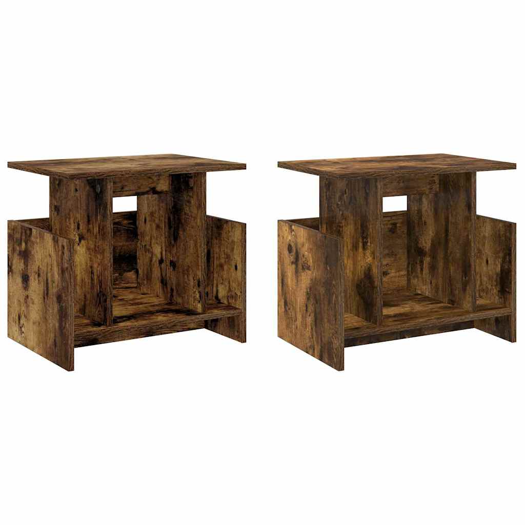 TV stalak 2 pcs Dimljeni hrast 50 x 35 x 45 cm