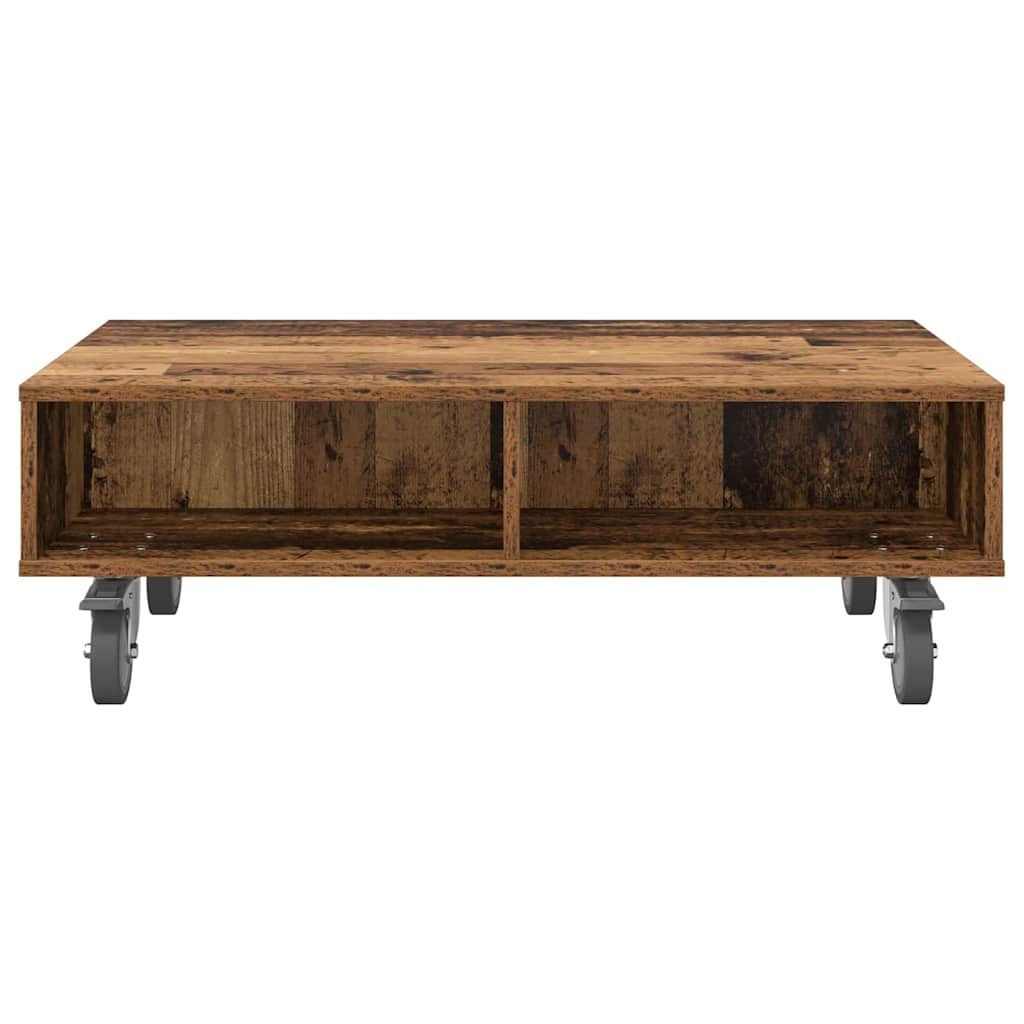 Stolić sa kotačima Staro drvo 90 x 50 x 30 cm Konstruirano drvo