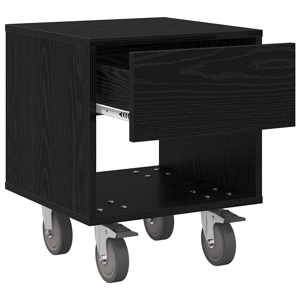 Noćni ormarić 2 pcs Crni hrast 40,5 x 40 x 48 cm