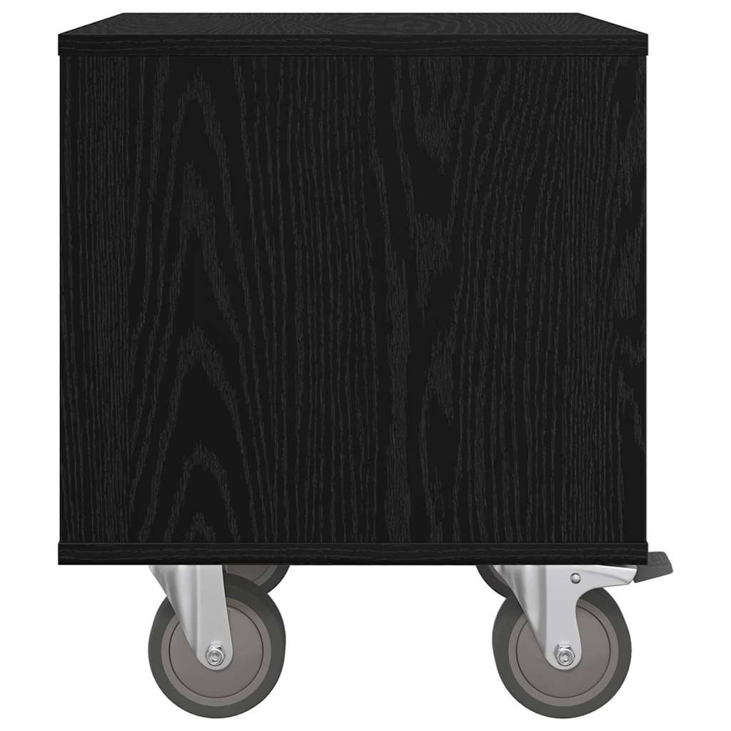 Noćni ormarić 2 pcs Crni hrast 40,5 x 40 x 48 cm