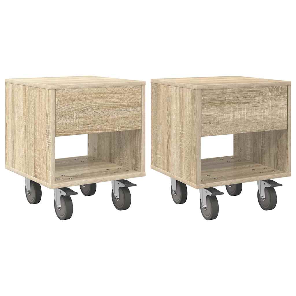 Noćni ormarić 2 pcs Sonoma hrast 40,5 x 40 x 48 cm