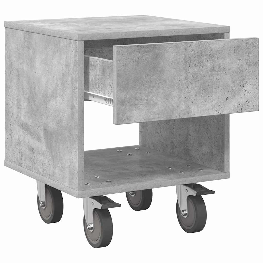 Noćni ormarić 2 pcs Betonski sivi 40,5 x 40 x 48 cm
