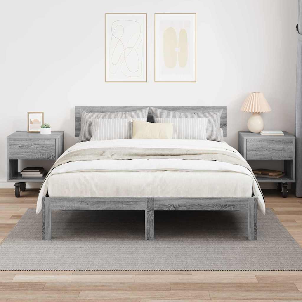 Noćni ormarić 2 pcs Siva Sonoma 40,5 x 40 x 48 cm
