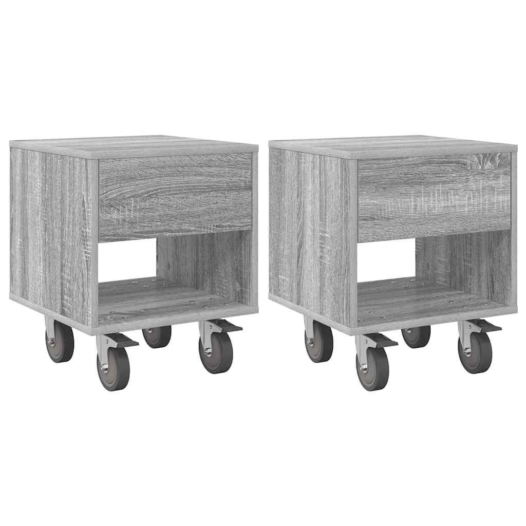 Noćni ormarić 2 pcs Siva Sonoma 40,5 x 40 x 48 cm