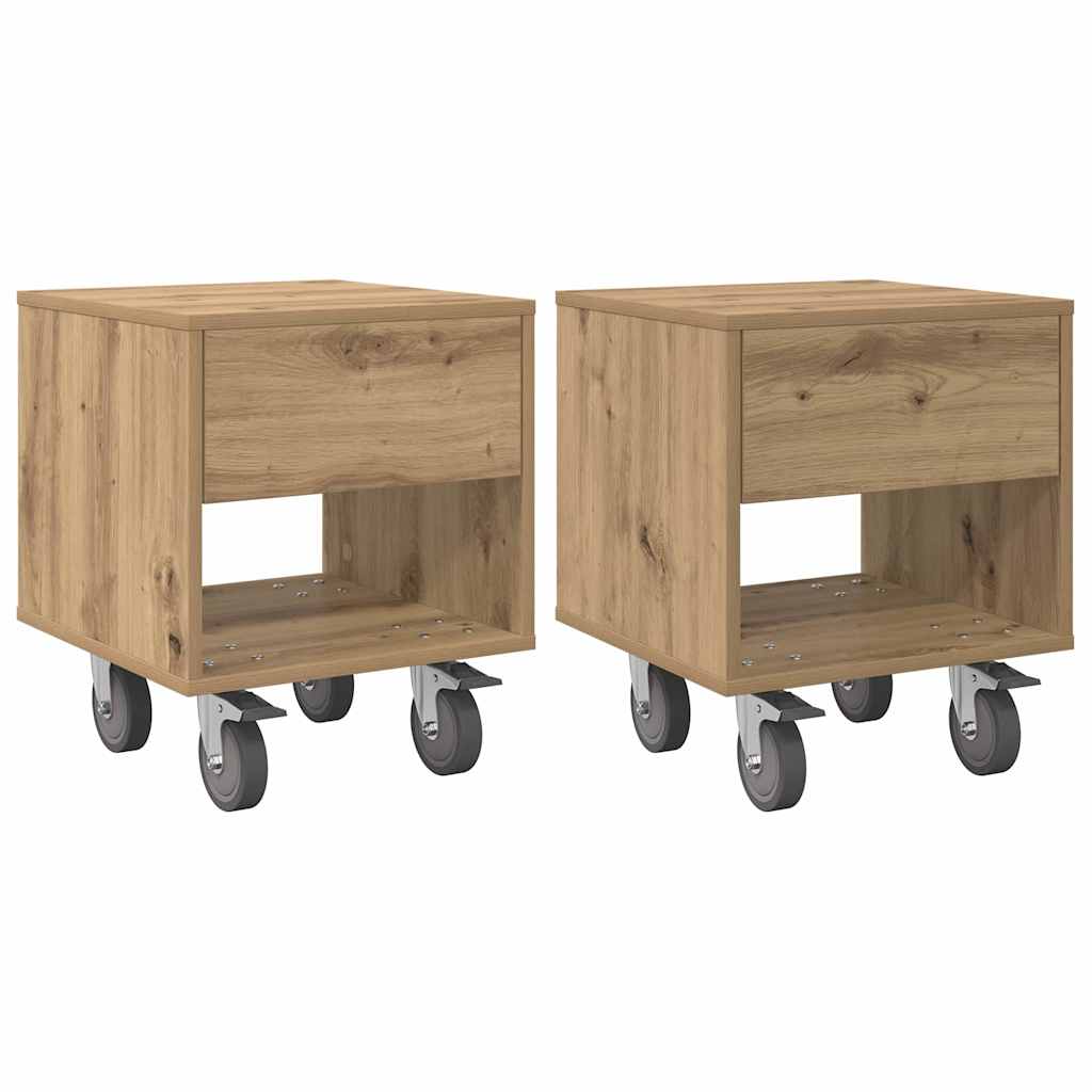Noćni ormarić 2 pcs Umjetnički hrast 40,5 x 40 x 48 cm