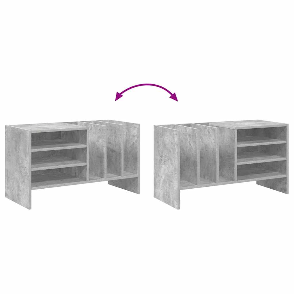 Ormar za ploče s policom Betonski sivi 78.5 x 35 x 45 cm