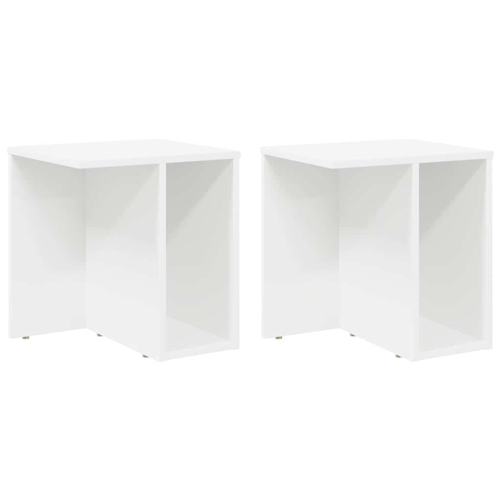 Konačna Stolić 2 pcs Bijelo 37 x 32 x 40 cm Konstruirano drvo