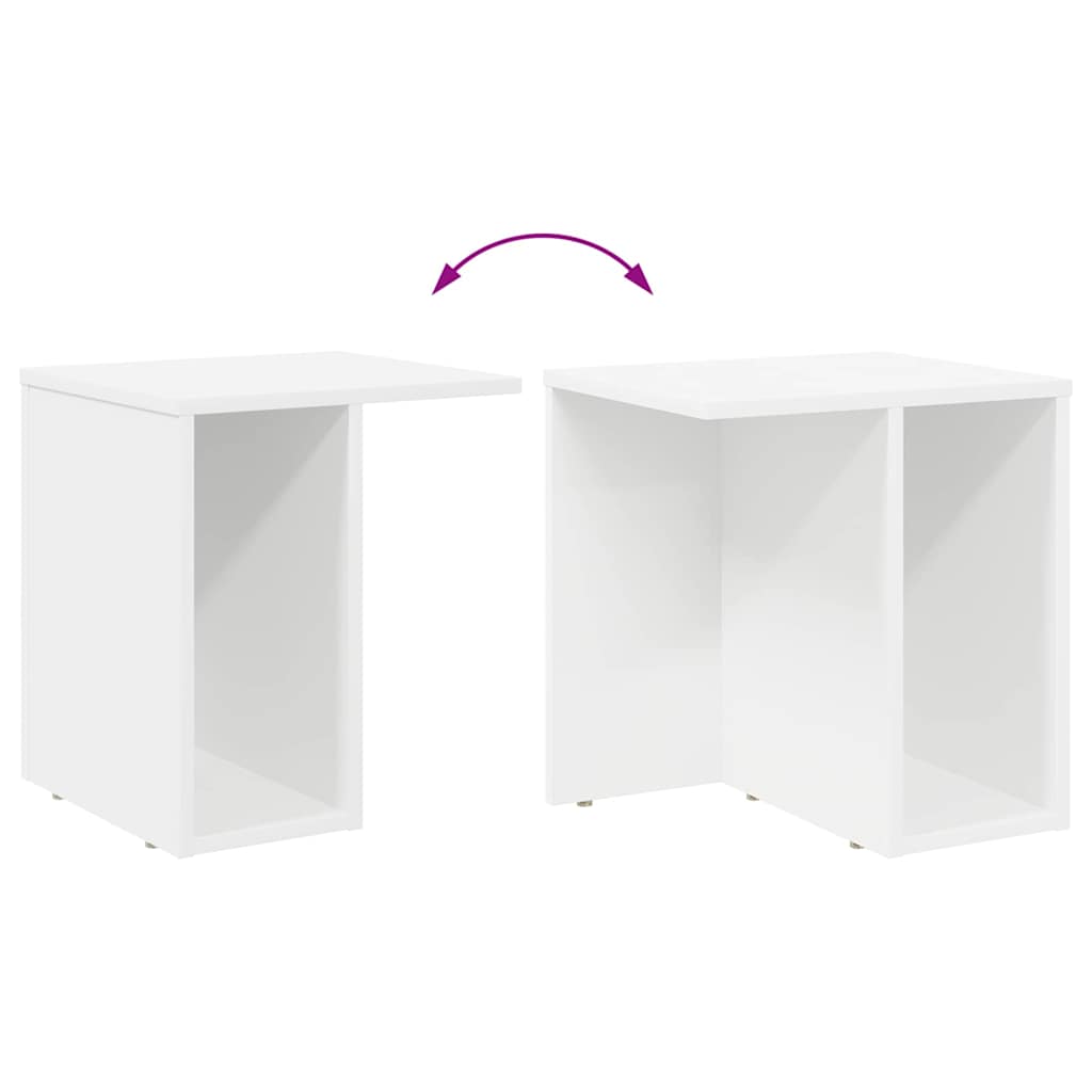 Konačna Stolić 2 pcs Bijelo 37 x 32 x 40 cm Konstruirano drvo