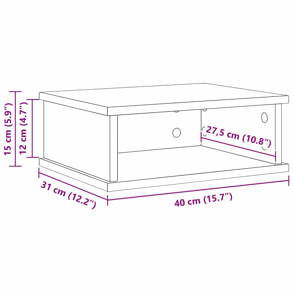 Noćni ormarić 2 pcs Bijelo 40 x 31 x 15 cm Konstruirano drvo