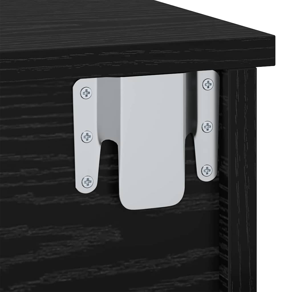 Noćni ormarić 2 pcs Crni hrast 40 x 31 x 15 cm