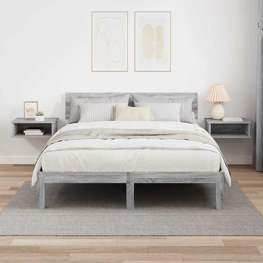 Noćni ormarić 2 pcs Siva Sonoma 40 x 31 x 15 cm