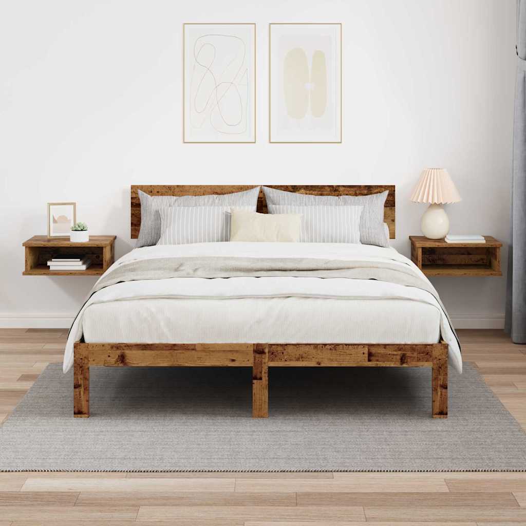Noćni ormarić 2 pcs Staro drvo 40 x 31 x 15 cm