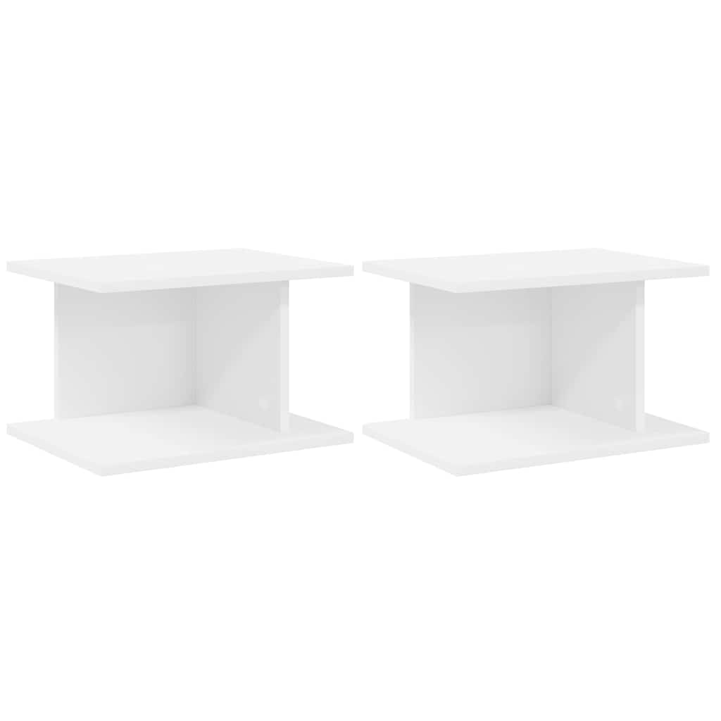 Noćni ormarić 2 pcs Bijelo 40 x 30 x 25 cm Konstruirano drvo