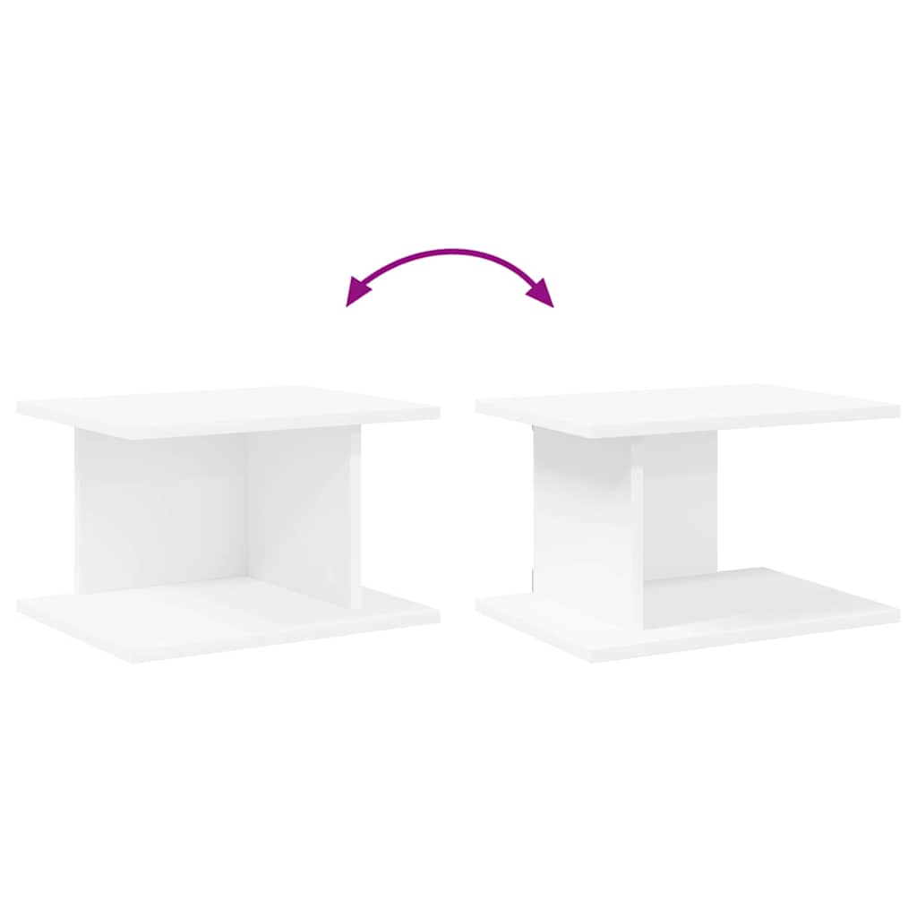 Noćni ormarić 2 pcs Bijelo 40 x 30 x 25 cm Konstruirano drvo