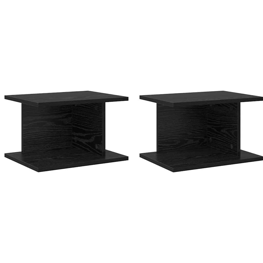 Noćni ormarić 2 pcs Crni hrast 40 x 30 x 25 cm