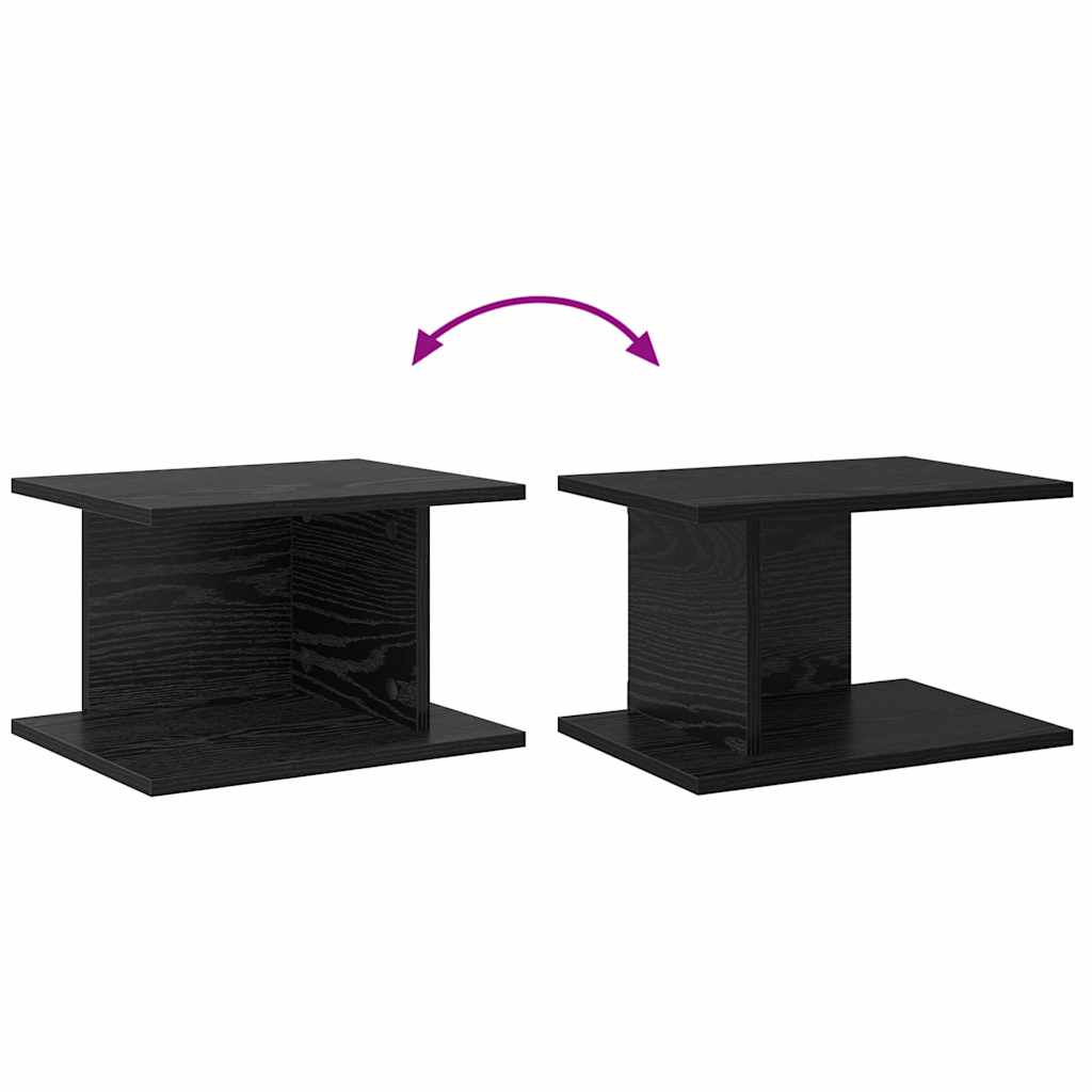 Noćni ormarić 2 pcs Crni hrast 40 x 30 x 25 cm
