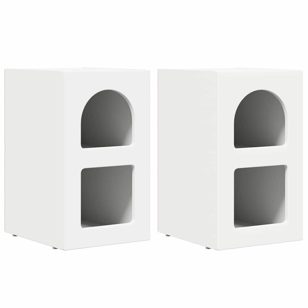 Noćni ormarić 2 pcs Bijelo 29,5 x 33,5 x 50 cm