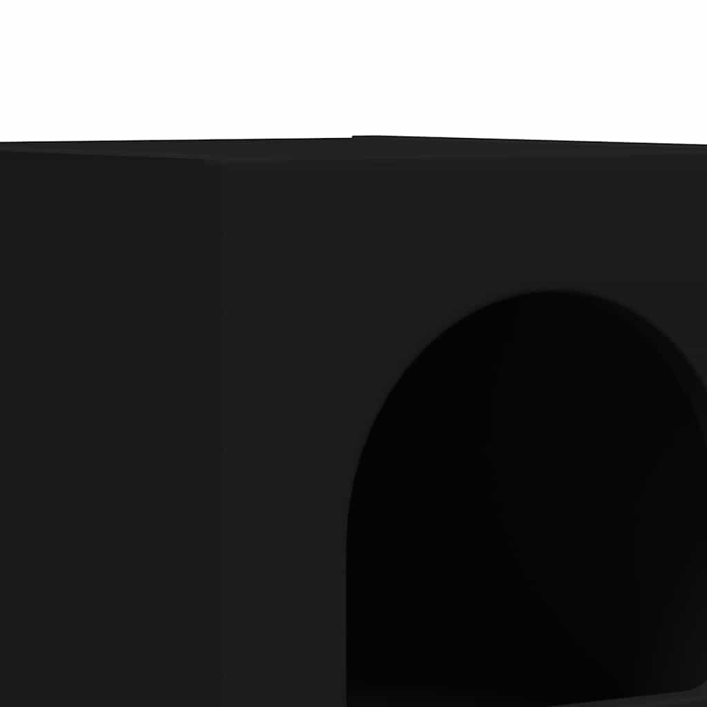 Noćni ormarić 2 pcs Crna 29,5 x 33,5 x 50 cm Konstruirano drvo
