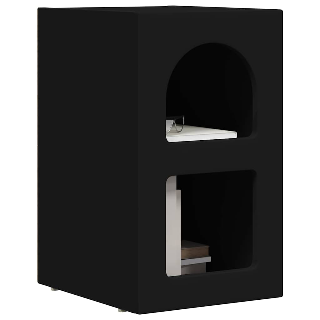 Noćni ormarić 2 pcs Crna 29,5 x 33,5 x 50 cm Konstruirano drvo